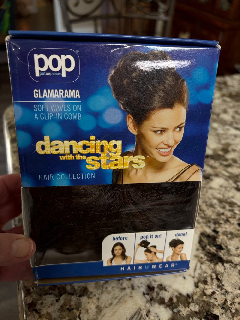 Hair Piece Messy Bun/Short Pony Tail Clip On in Chestnut Light Brown.